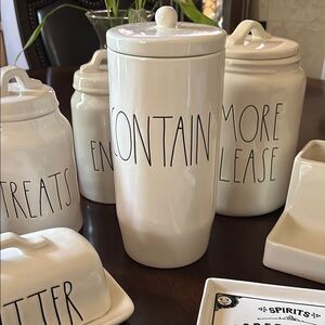 Rae Dunn White Ceramic Canister Set